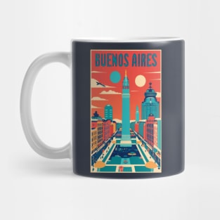 A Vintage Travel Art of Buenos Aires - Argentina Mug